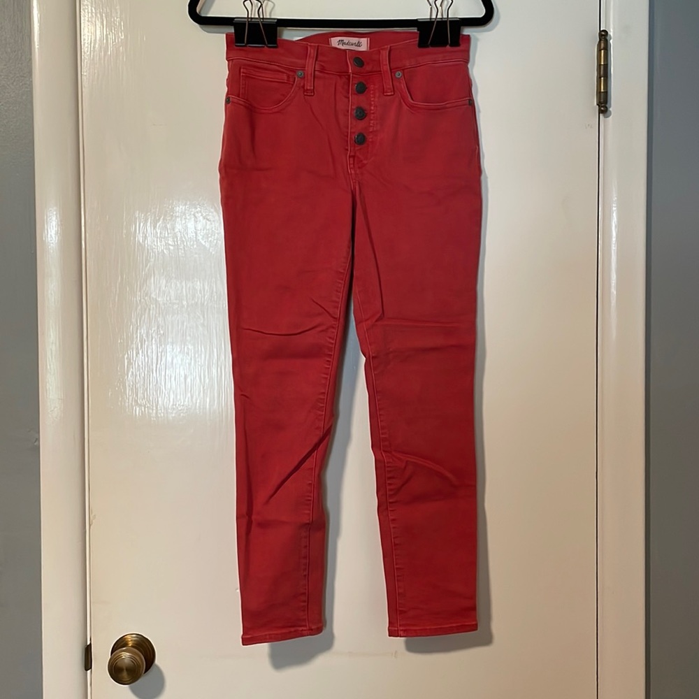 High rise skinny crops